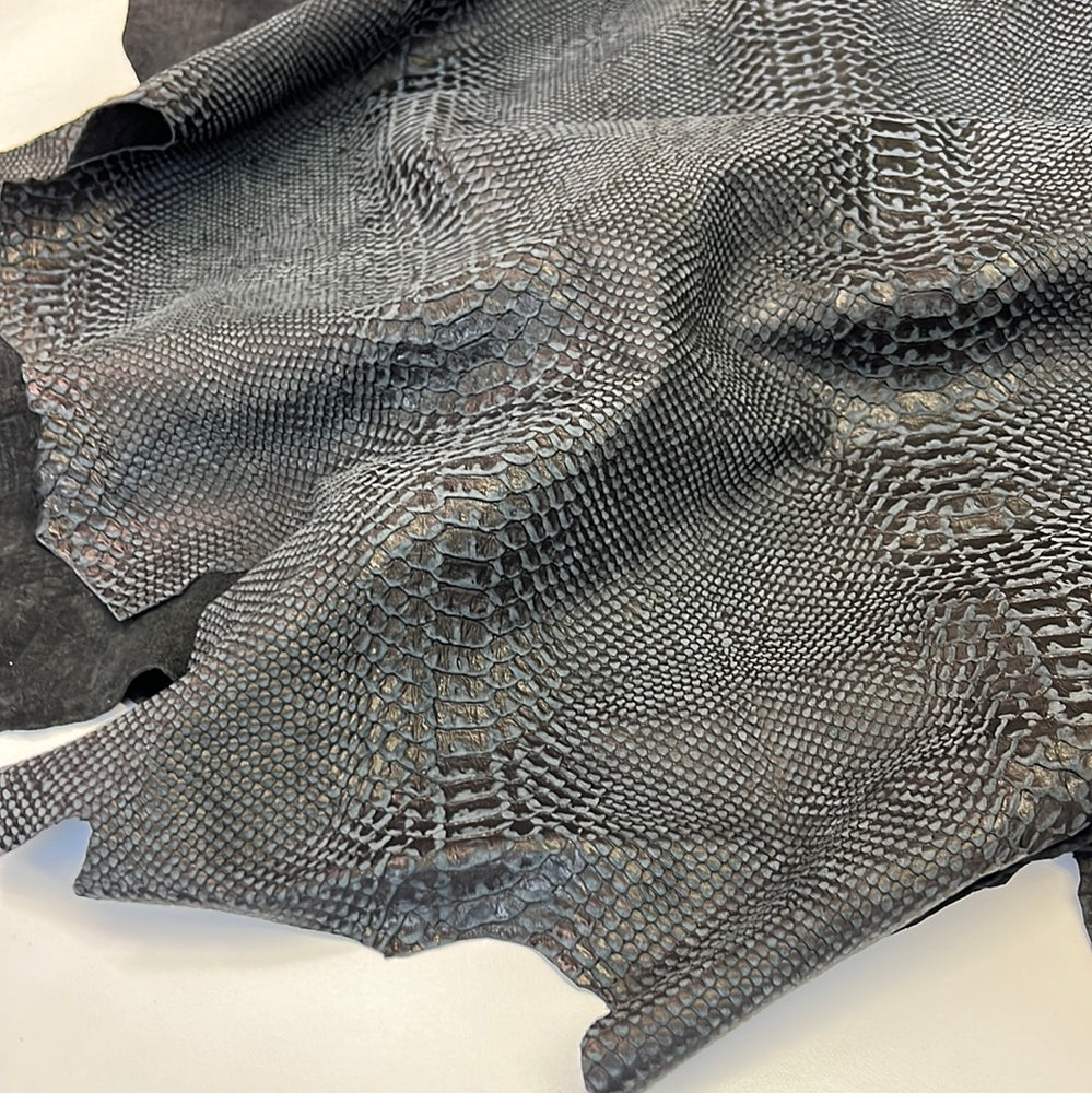Python Embossed Lambskin Leather