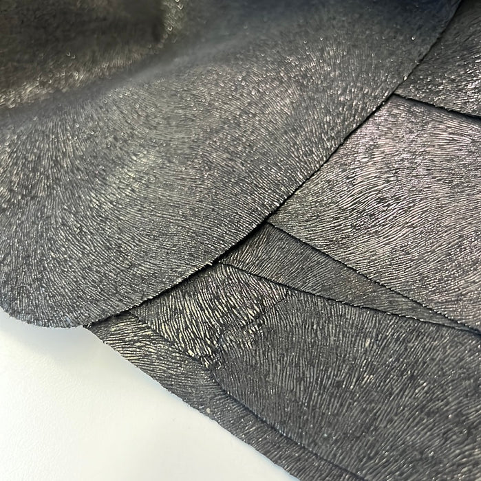 Black ANIMAL print leather hide, crocodile embossed calfskin, glossy  printed cowhide