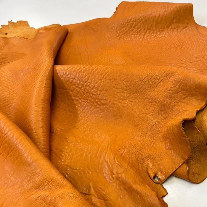 Bubble Heavy Texture Goatskin Leather