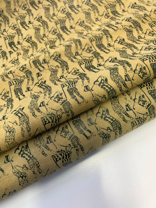 Suede Golfers Print Pigskin Suede