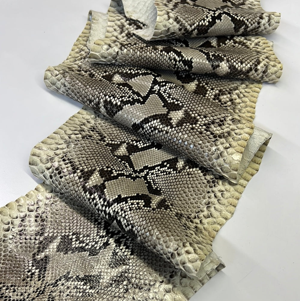Genuine Python tanned Snakeskin Leather Hide - Natural