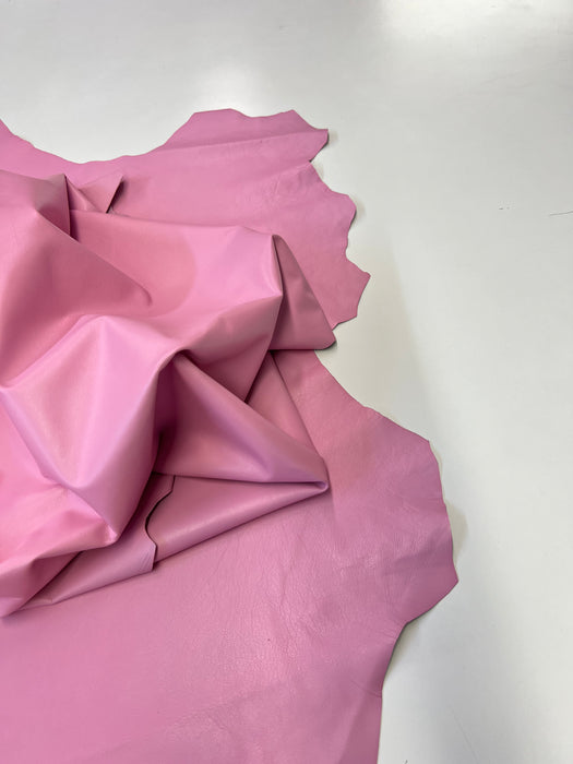 Pink Soft Thin LEATHER Pink LEATHER, Leather Sheet, Pink Leather Skins/pink  Sewing Lambskin Leather/pink Crafting Leather Scrap/cc325 