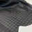 Perforated Black Lambskin Leather Square Squares