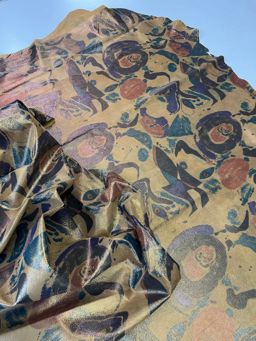 Printed Tribal Pigskin Suede