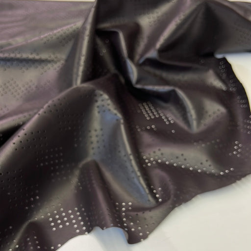 Perforated Authentic Real Genuine Lambskin Leather Zig Zag pattern