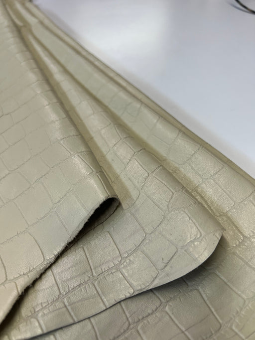 Leather Embossed Crocodile/ Alligator Lambskin Leather Hide