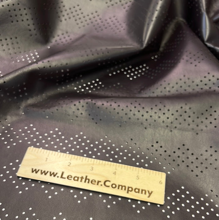 Perforated Authentic Real Genuine Lambskin Leather Zig Zag pattern