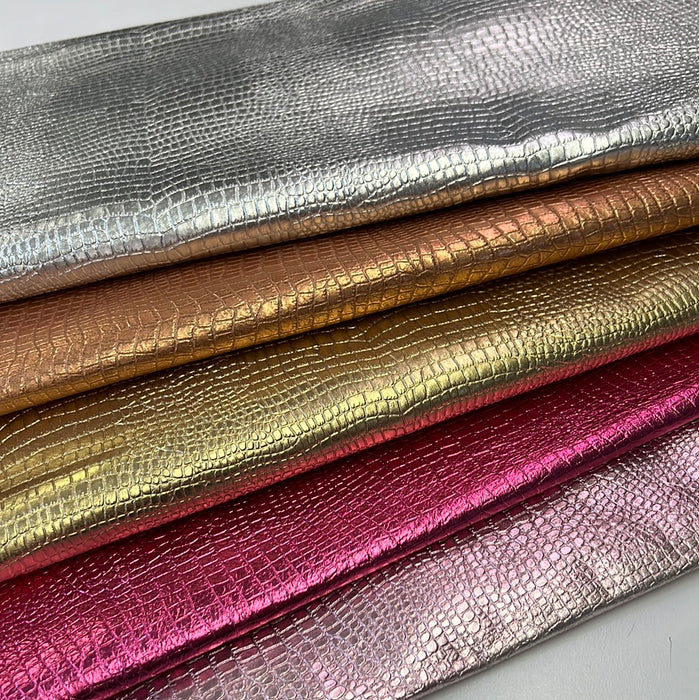 Premium - Colour Silver, Embossed foil leather